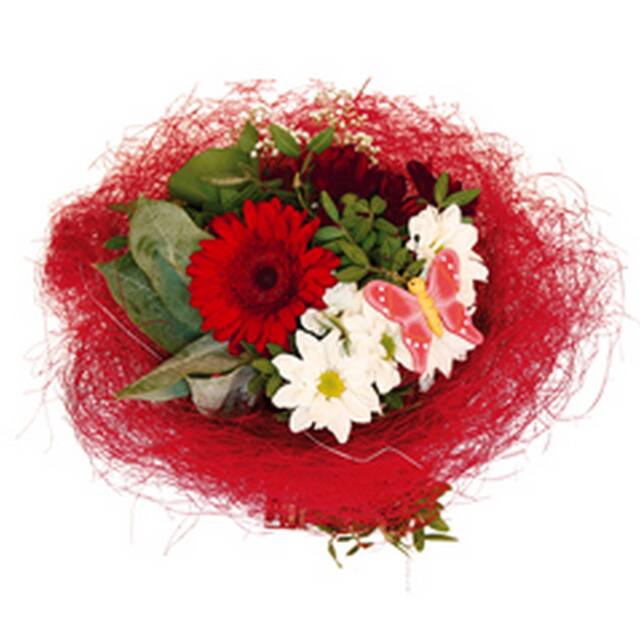 <h4>Bouquet holder sisal round loose Ø20cm red 10pce/bundle</h4>