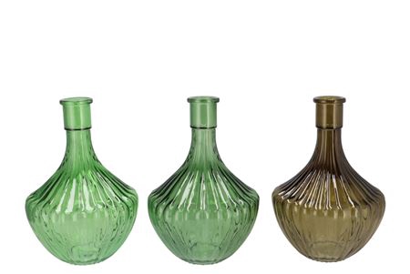 <h4>Dayah Green Mix Glass Vase 17x24cm Nm</h4>