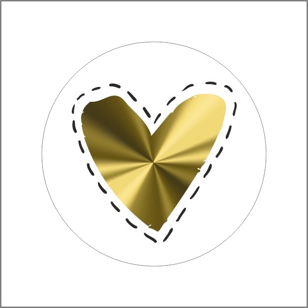 <h4>Labels Sticker 46mm x500 Heart sparkle</h4>