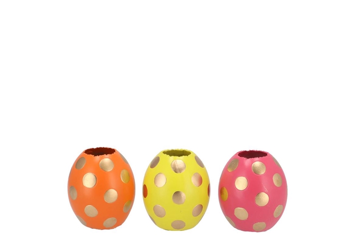 <h4>Easter Eggs Dots Dutch Orange Mix Vase Ass 9x9x10cm</h4>