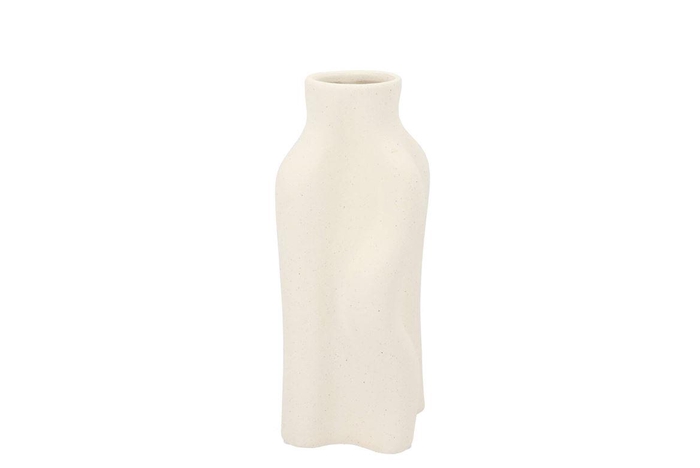 Junia White Wave Vase 13x13x28cm Nm