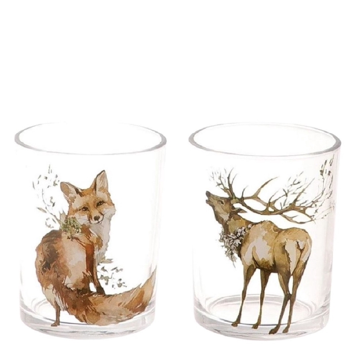 <h4>Candlelight Deer+fox d9*10cm</h4>