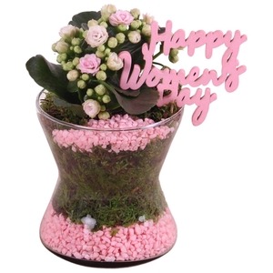 Womens Day Arr. Indoor Glass Hourglass Ø13cm 1PP