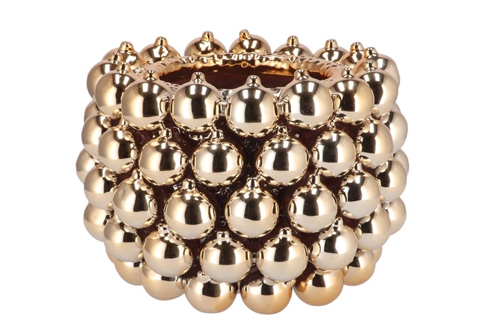 <h4>Christmasball Gold Pot 29x29x20cm</h4>