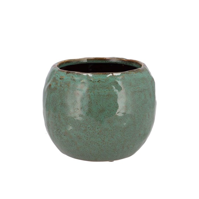 <h4>Iron Stone Green Ball Pot 18x18x14cm Nm</h4>