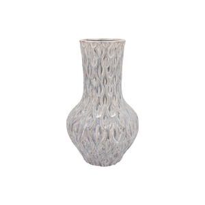 Inga Boa Grey Vase Neck Active Glaze 28x28x46cm Nm