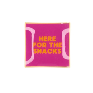 Plate Square Here For The Snacks 18x18x2cm