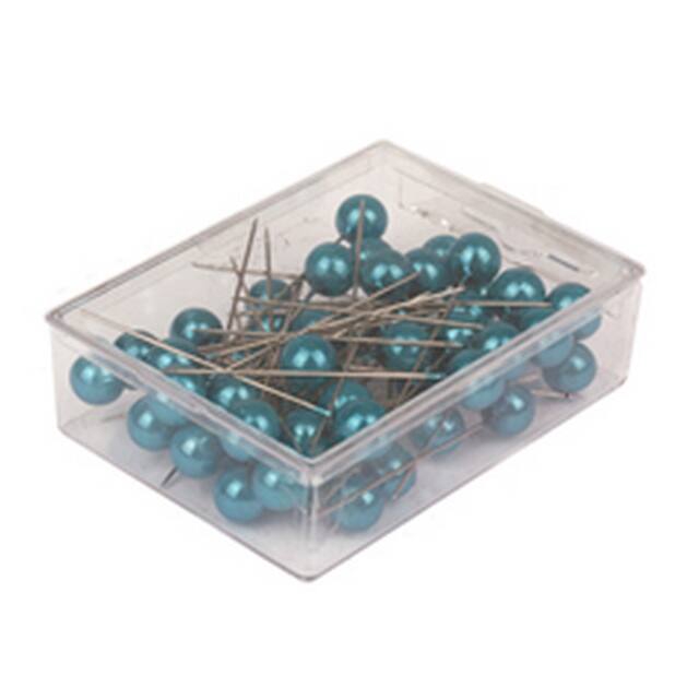<h4>Pushpins  10mm turquoise - box 50 pcs.</h4>