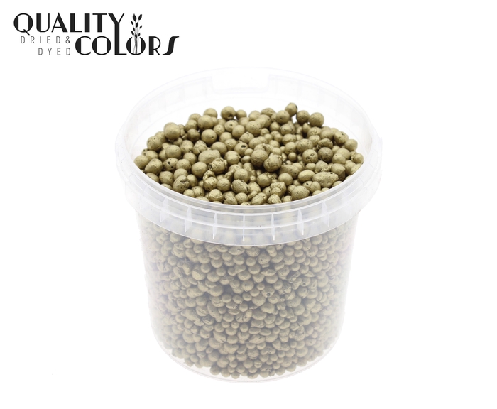 Terracotta pearls 1 ltr bucket Gold