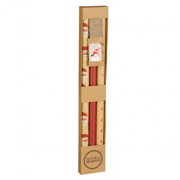 <h4>Kerst Kadopapier+labels 70cm x3</h4>