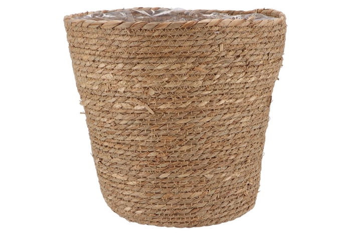 <h4>Seagrass Straw Basket Pot Brown 32x32cm</h4>