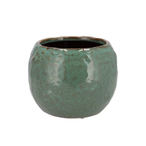 Iron Stone Green Ball Pot 20x20x16cm Nm
