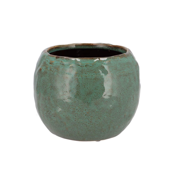<h4>Iron Stone Green Ball Pot 20x20x16cm Nm</h4>
