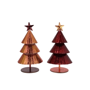 Glam Scottish Brown Mix Xmas Tree Iron Ass 11x11x18cm