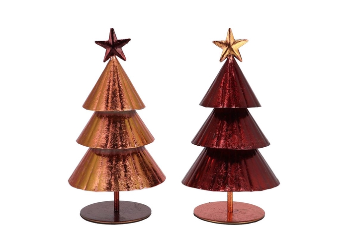 <h4>Glam Scottish Brown Mix Xmas Tree Iron Ass 11x11x18cm</h4>
