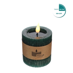 Candle LED cylin.rib d07*7.5cm ex.AAA