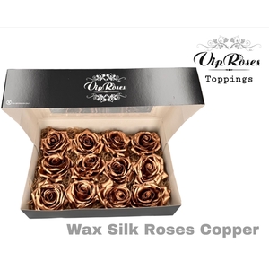 Wax Silk Roses Copper