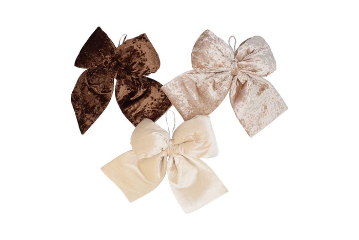 <h4>Loulou Brown Velvet Hanger Bow Ass 35cm</h4>