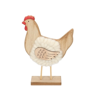 Easter Chicken wood/foot d15*20cm