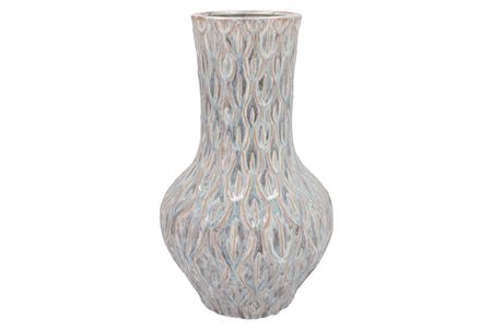 <h4>Inga Boa Grey Vase Neck Active Glaze 28x28x46cm Nm</h4>