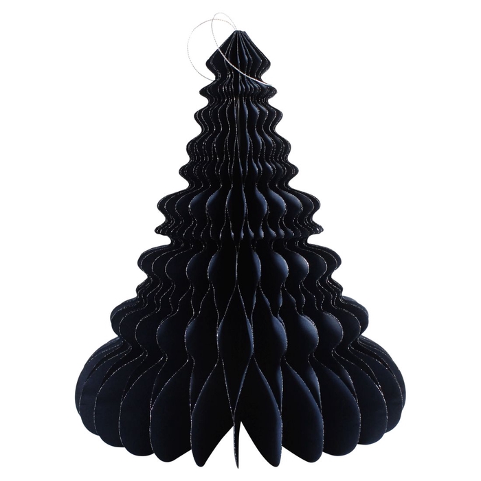 <h4>DF12-PH-10225 - Paper x-mas tree 32cm dark blue/silver</h4>