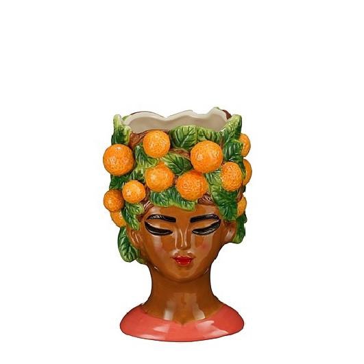 <h4>Keramiek Exclusief Planter lady orange d13*20cm</h4>
