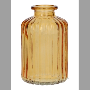 DF02-666111300 - Bottle Caro lines d3.5/6.2xh10 mango transparent