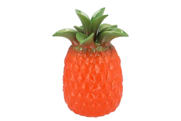 Pineapple Tropical Orange Vase 23x23x33cm Nm