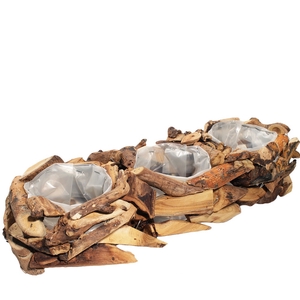 Wood Planter driftwood 45*17*10cm