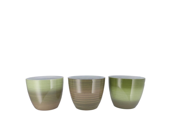 <h4>Melamine Rainbow Green Pot Ass 22x19cm</h4>