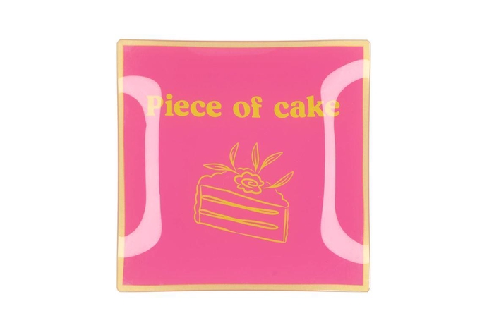 <h4>Plate Square Piece Of Cake 18x18x2cm</h4>