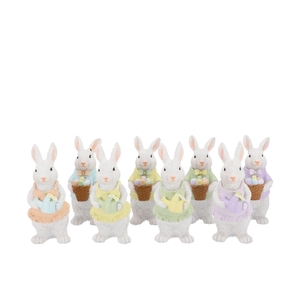 Easter Ceramic Dreamy Pastel Mix Bunnies Ass 9x8x18cm