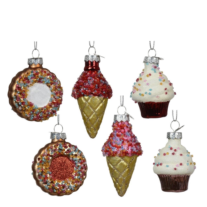 <h4>Kerstbal Hanger Food 75mm 6ass.</h4>