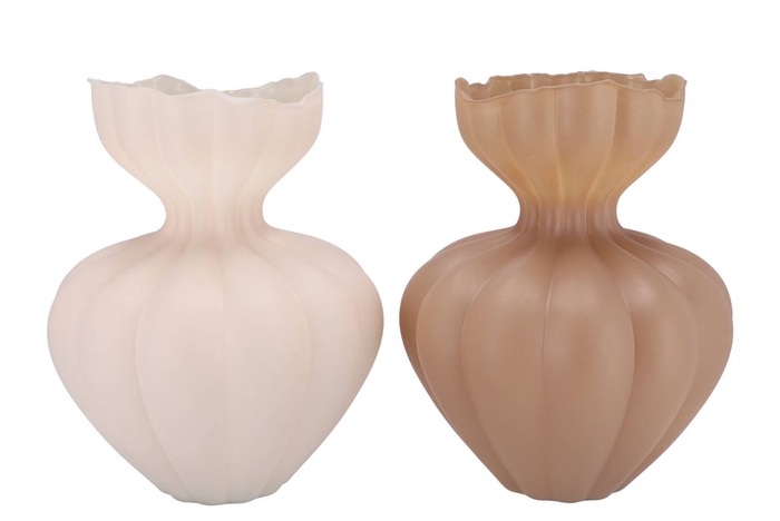 <h4>Luxx Natural Brown Mix Vase Cone Neck Ass 26x32cm</h4>