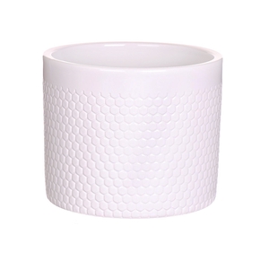 DF03-883864100 - Pot Capri d15xh13 white shiny