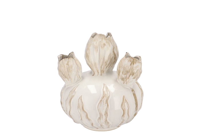 <h4>Mara White Vase Bowl Tulip 17x17x18cm Nm</h4>