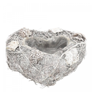 Valentijn Twijg planter hart d25*10cm