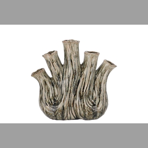 Aglio Green Active Glaze Vase Oval 25x11x24cm