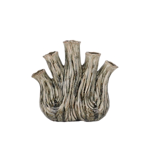 Aglio Green Active Glaze Vase Oval 25x11x24cm