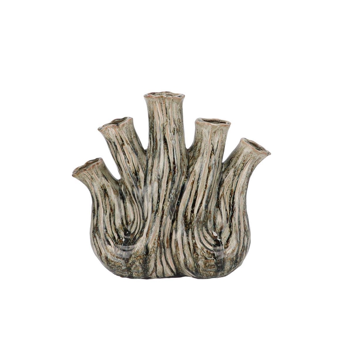 <h4>Aglio Green Active Glaze Vase Oval 25x11x24cm</h4>