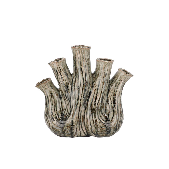 <h4>Aglio Green Active Glaze Vase Oval 25x11x24cm</h4>