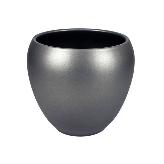<h4>Keramiek pot Rian d14 h11.5cm antraciet mat</h4>