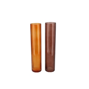 Marly Amber Brown Vase Ass 7x7x33cm