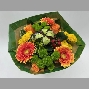 Boeket Biedermeier geel/oranje
