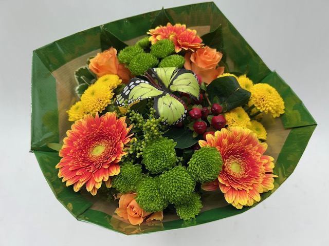 <h4>Boeket Biedermeier geel/oranje</h4>