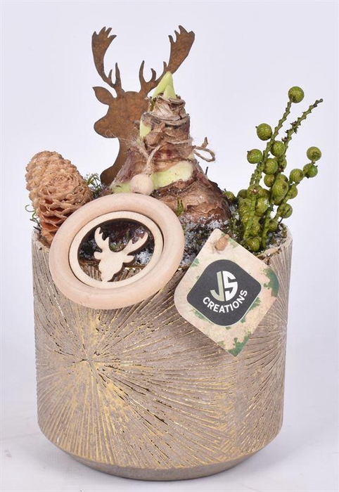 <h4>Keramiek goud sneeuwvlok decor 14cm</h4>