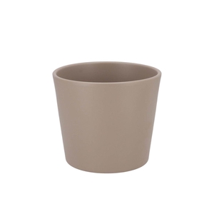 Ceramic Taupe Matt Pot 15cm