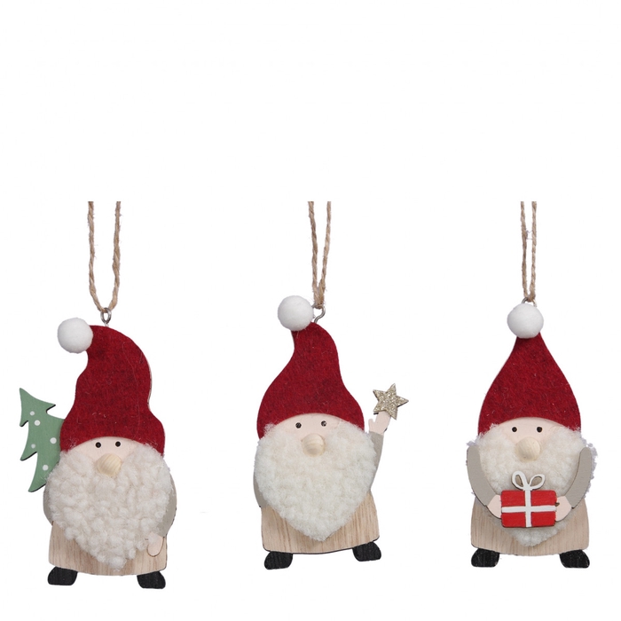 <h4>Kerst Hanger kerstman 10.5cm ass.</h4>