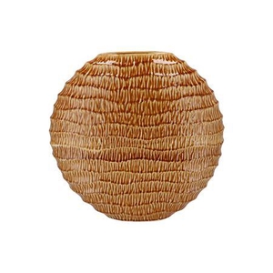 Inga Jada Brown Oval Vase Active Glaze Wave 51x17x