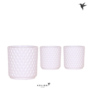 Kolibri Home Diamond pot white